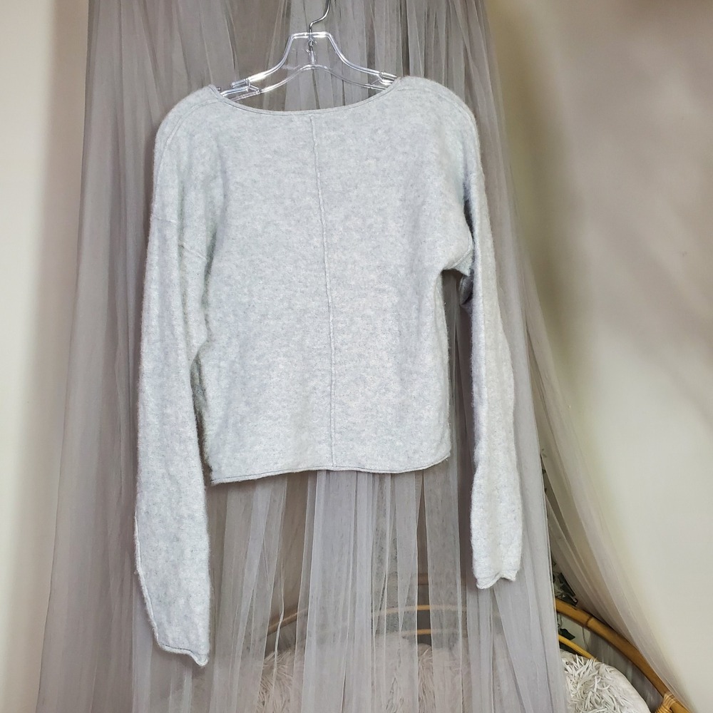 Free People Now Or Never Cashmere Sweater Quiet Luxury Gray S Cozy Minimalist - Picture 3 of 5
